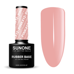 Lakier hybrydowy RUBBER BASE Pink #12 5g