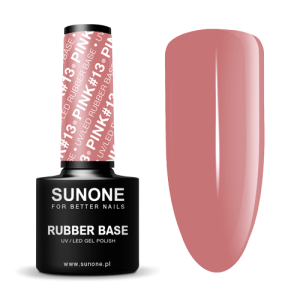 Lakier hybrydowy RUBBER BASE Pink #13 5g