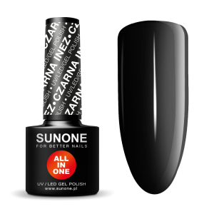 SUNONE ALL IN ONE - Lakier hybrydowy 3w1- Czarna Inez